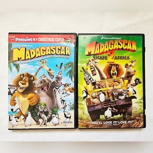 *Dreamworks* Madagascar 1 & 2 DVDs.